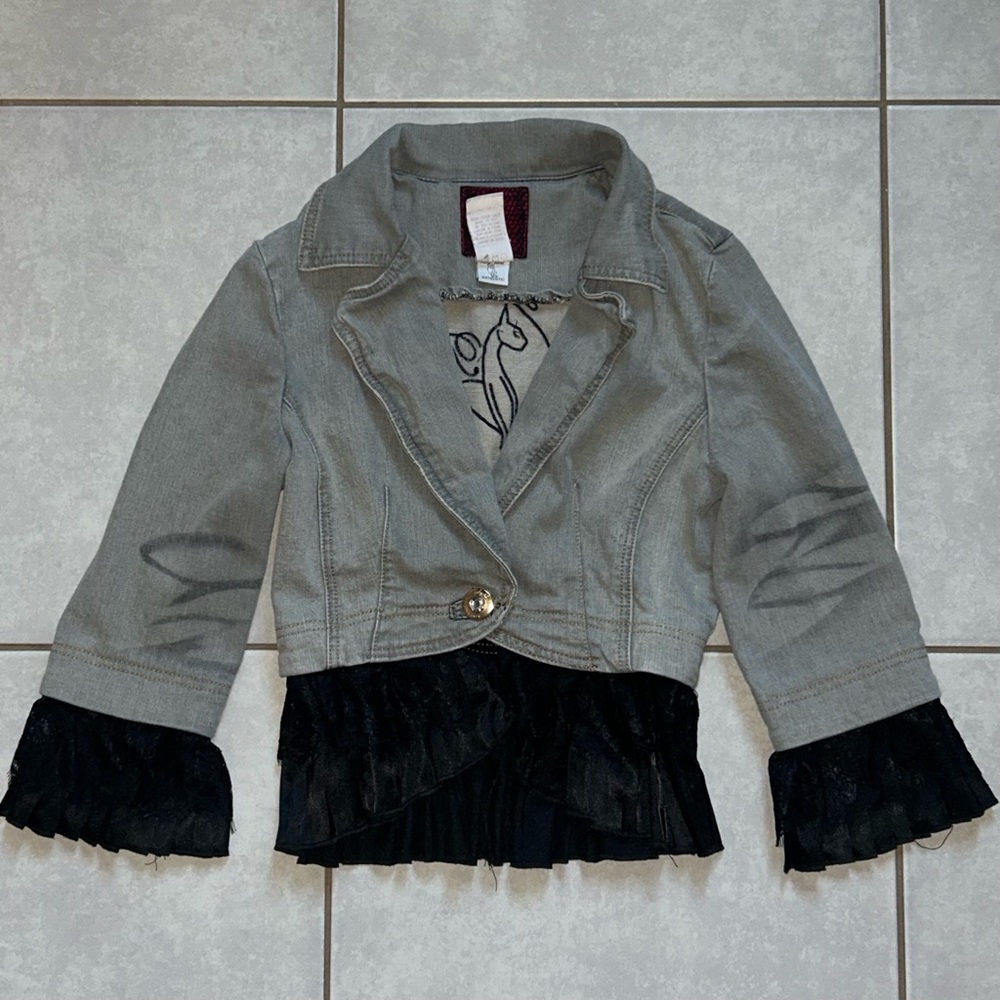 Baby Phat Grey Short denim vest